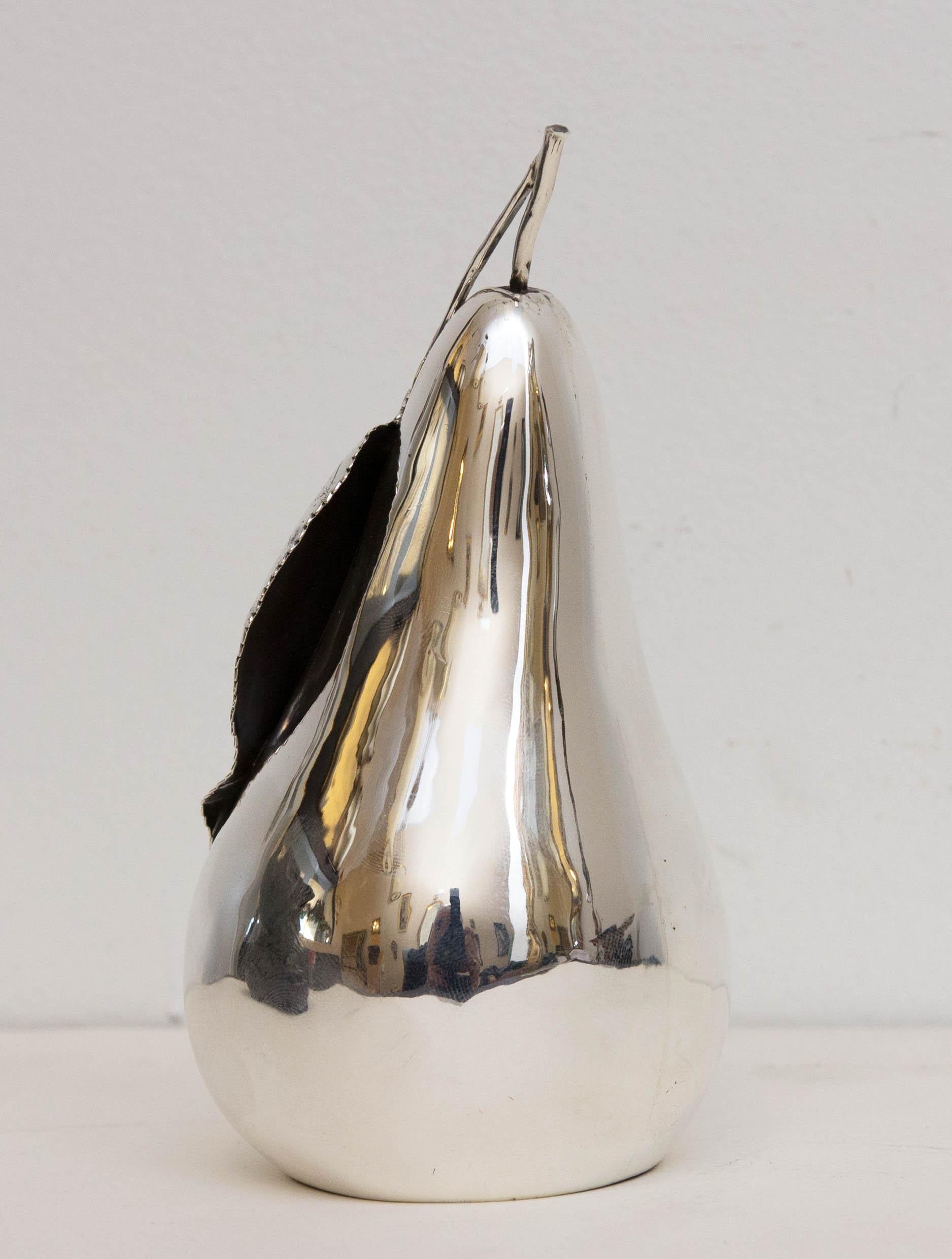 Mid-Century Modern Mario Buccellati Sterling Silver Pear Table Lighter