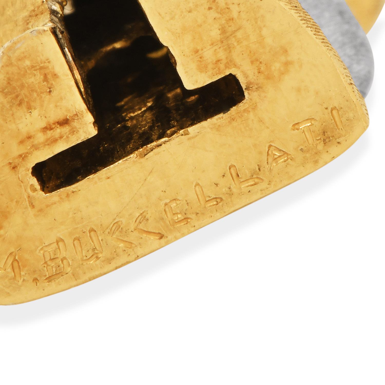 Mario Buccellati - Collier à maillons en satin d'or bicolore 18K Torsadé en vente 5