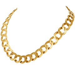 Mario Buccellati Vintage 18k Gold Curb Link Chain Necklace