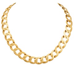 Mario Buccellati Vintage 18k Gold Curb Gliederkette Halskette