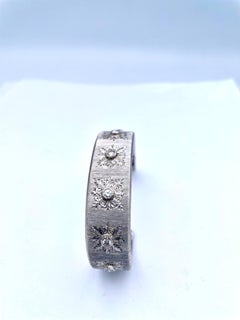 Mario Buccellati White Gold Diamond Cuff Bracelet