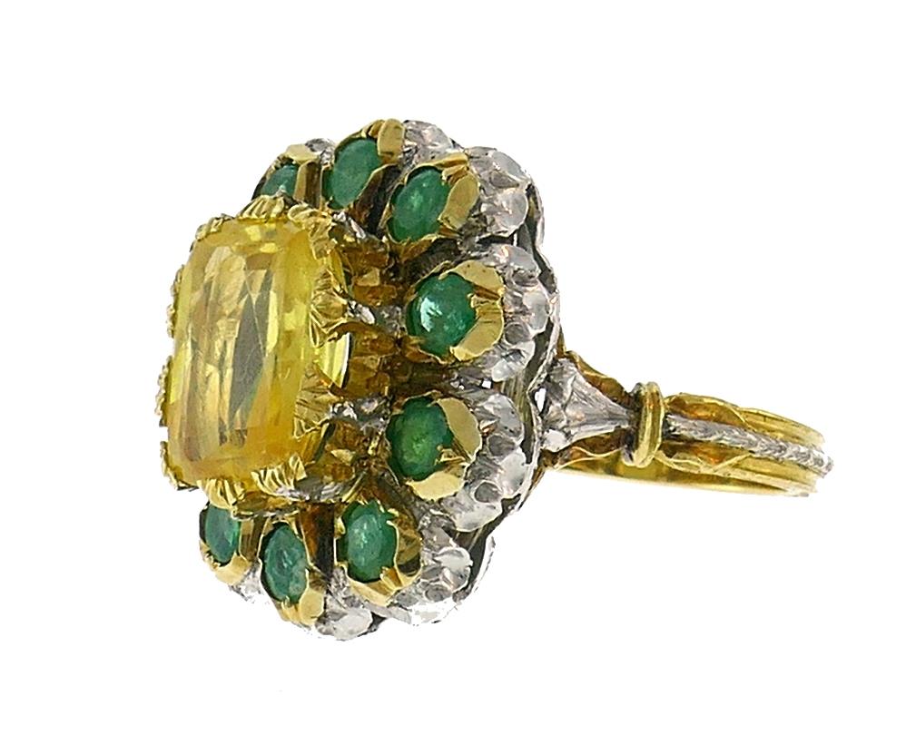 Mario Buccellati Yellow Sapphire 18k Gold Ring In Good Condition In Beverly Hills, CA