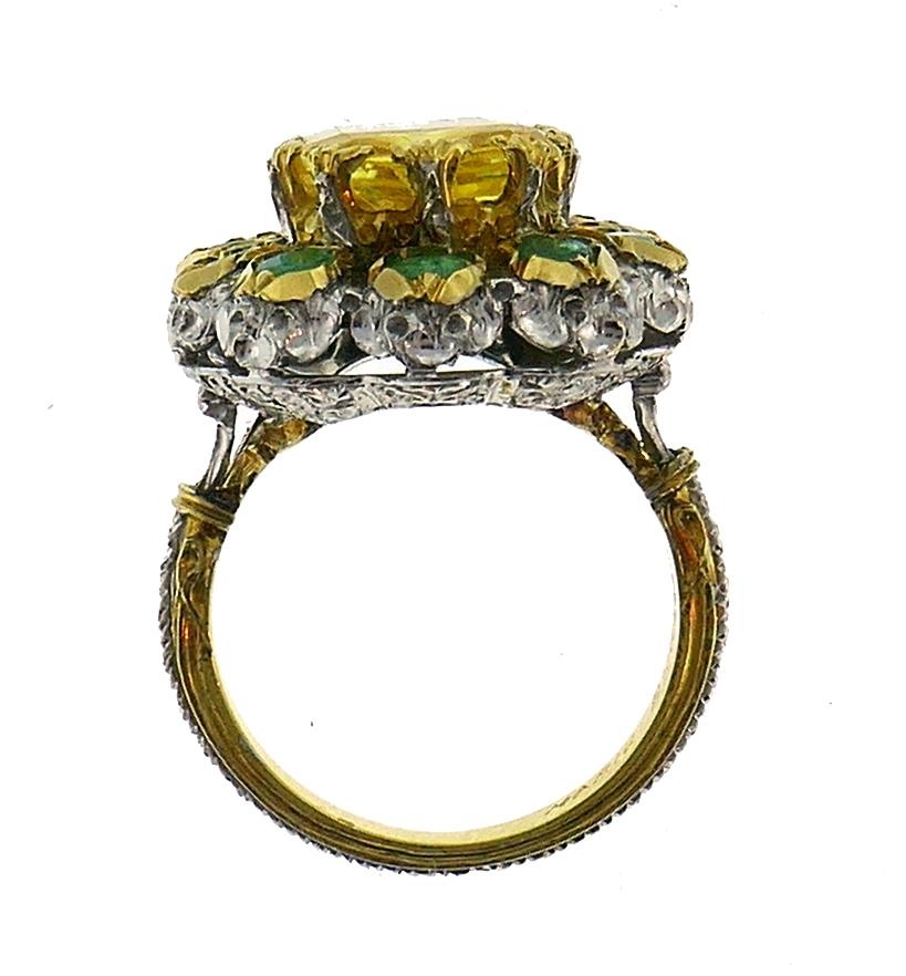 Mario Buccellati Anillo Zafiro Amarillo Oro 18k 4