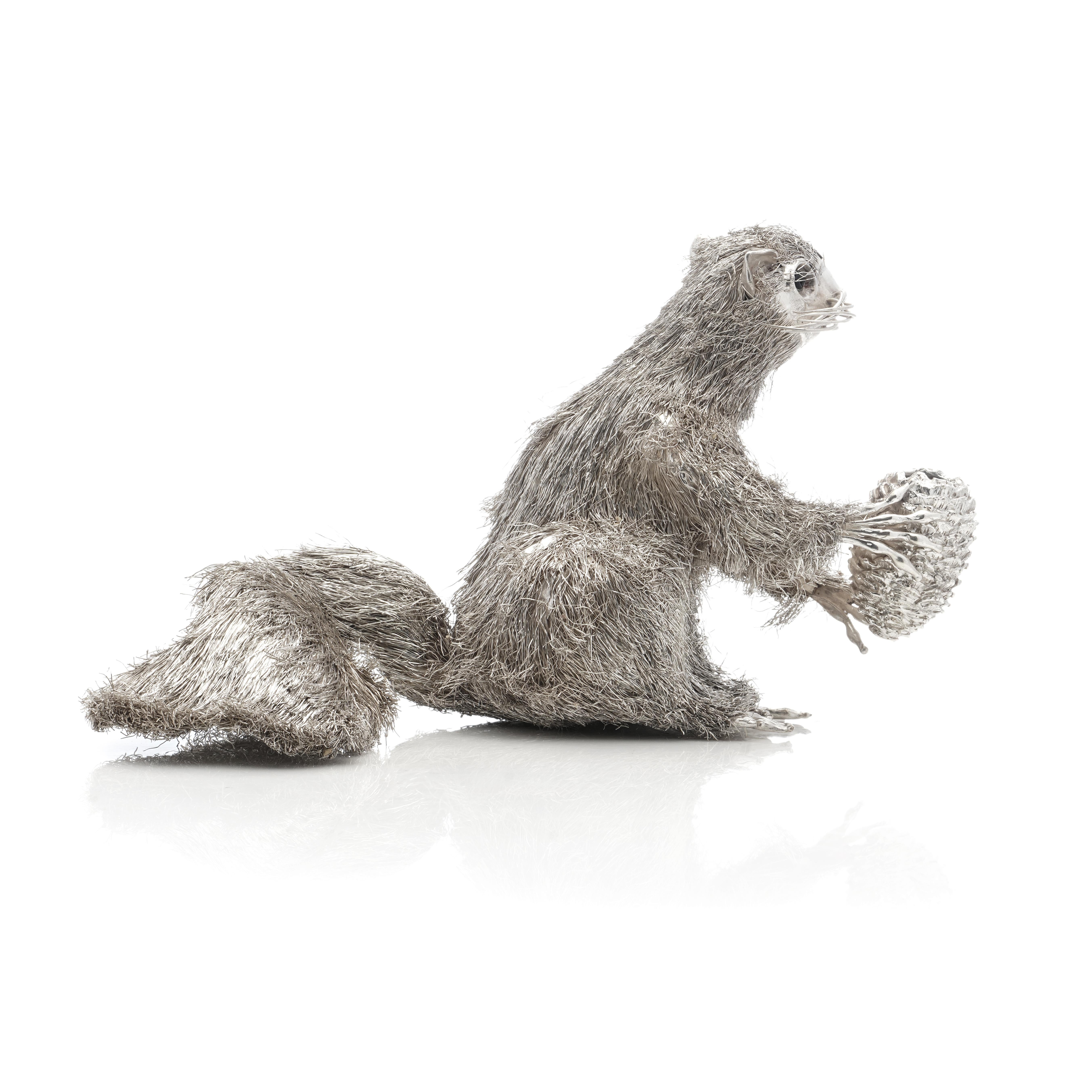 italien Mario Buccellati's  Figurine d'un écureuil en argent sterling 925 en vente