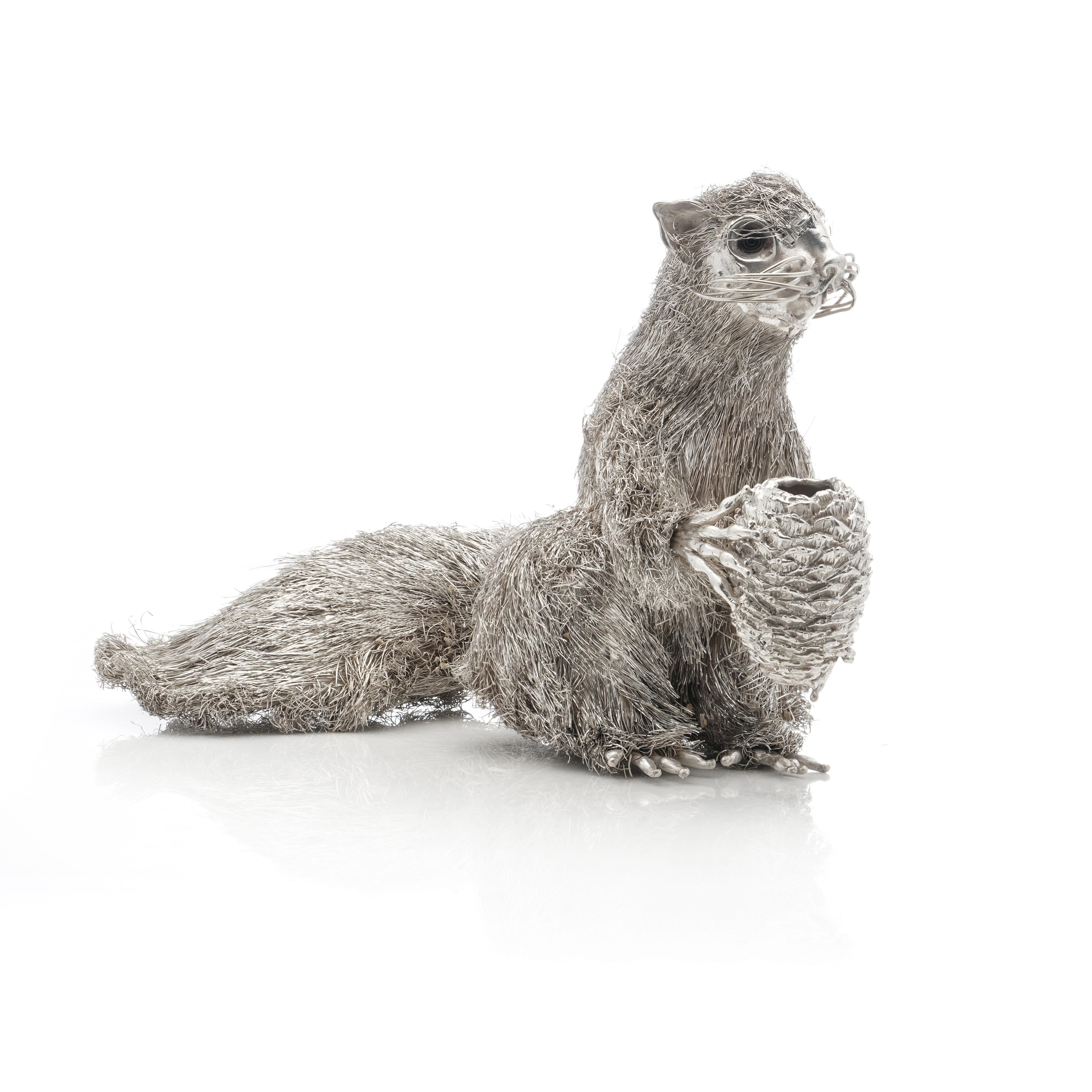 Mario Buccellati's  925 Sterlingsilber-Figur eines Eichhörnchens im Zustand „Gut“ im Angebot in Braintree, GB