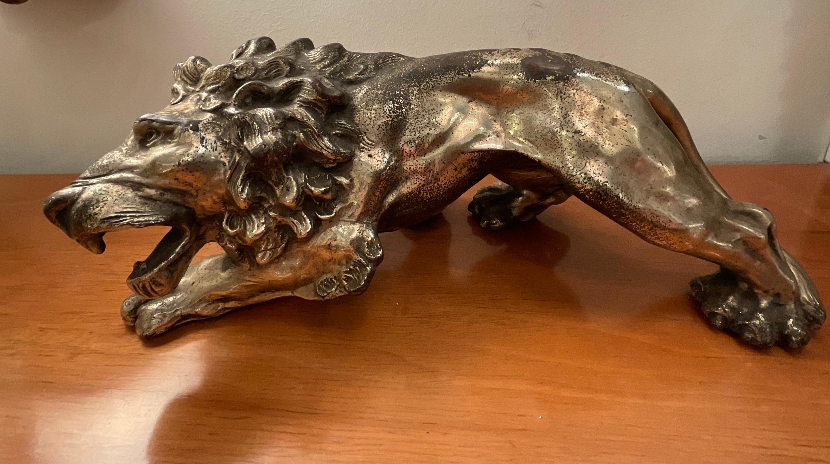 Italian MARIO CACCIAPUOTI - Grès placcato in rame argentato - Made in ITALY .1930 in vendita