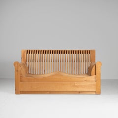 Mario Ceroli 2 Seater Sofa “Mobili nella Valle” series for Poltronova, 1972