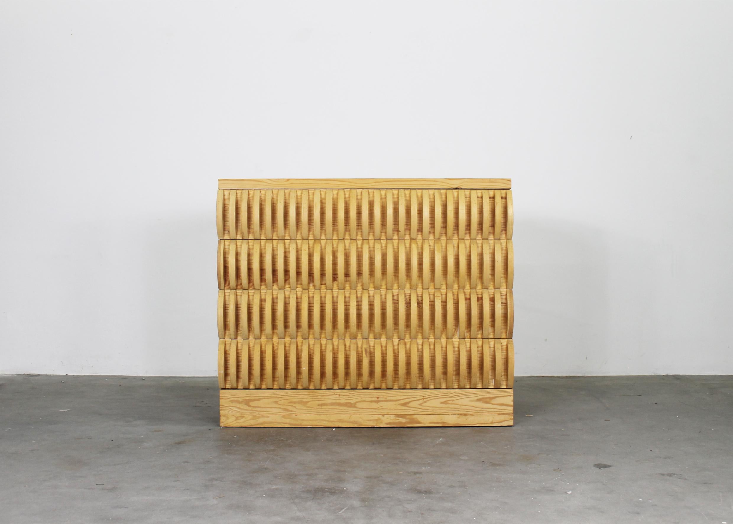 Mario Ceroli Annabella Kommode aus Holz von Poltronova, 1970er Jahre (Moderne der Mitte des Jahrhunderts) im Angebot