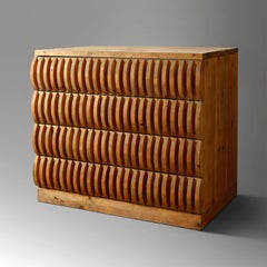 Mario Ceroli Chest of Drawers Console in Pine for Poltronova c. 1975