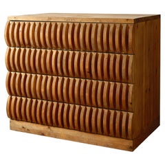Mario Ceroli Chest of Drawers Console in Pine for Poltronova c. 1975