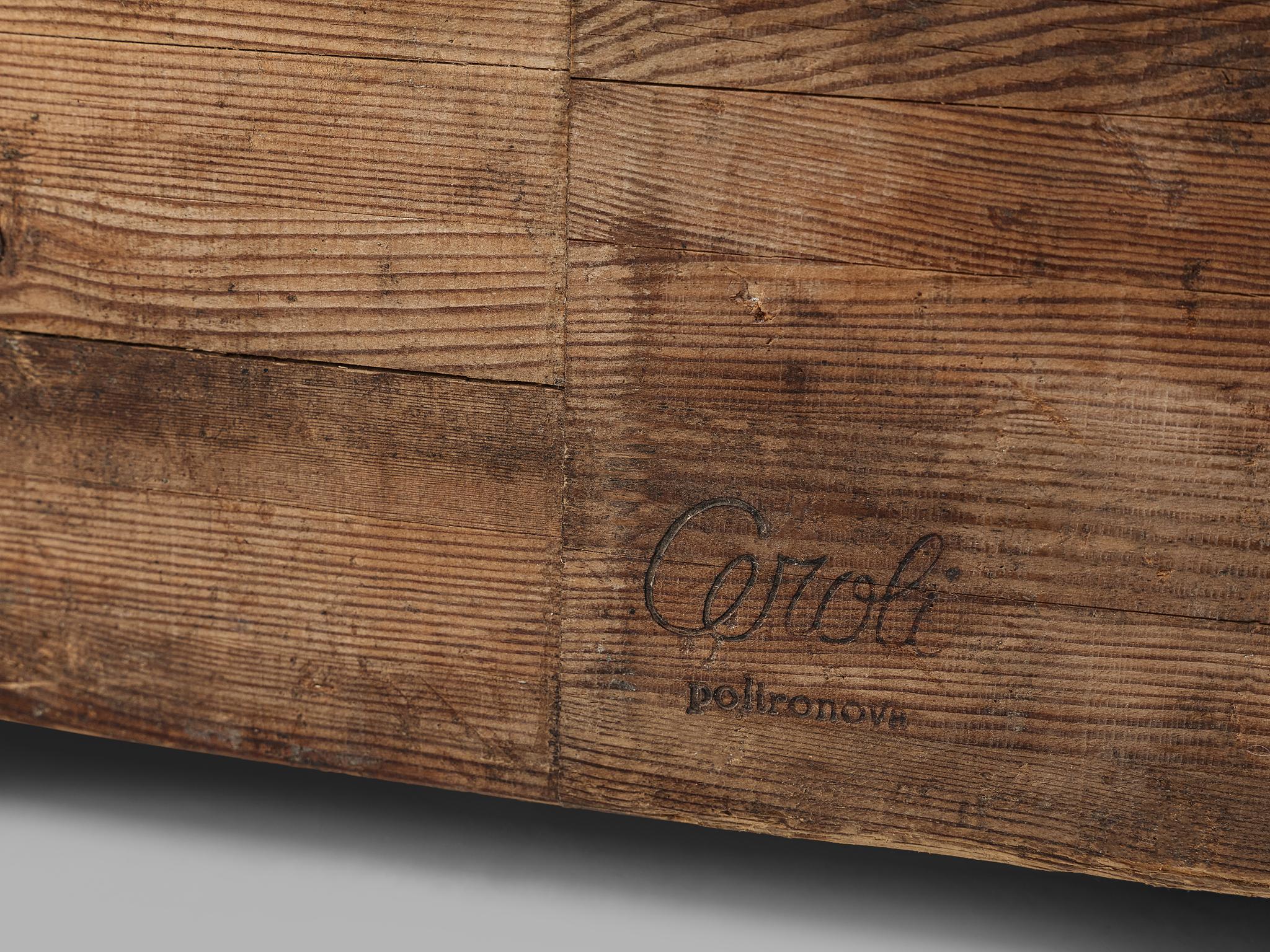Mario Ceroli for Poltronova Freeform Coffee Table in Pine 3