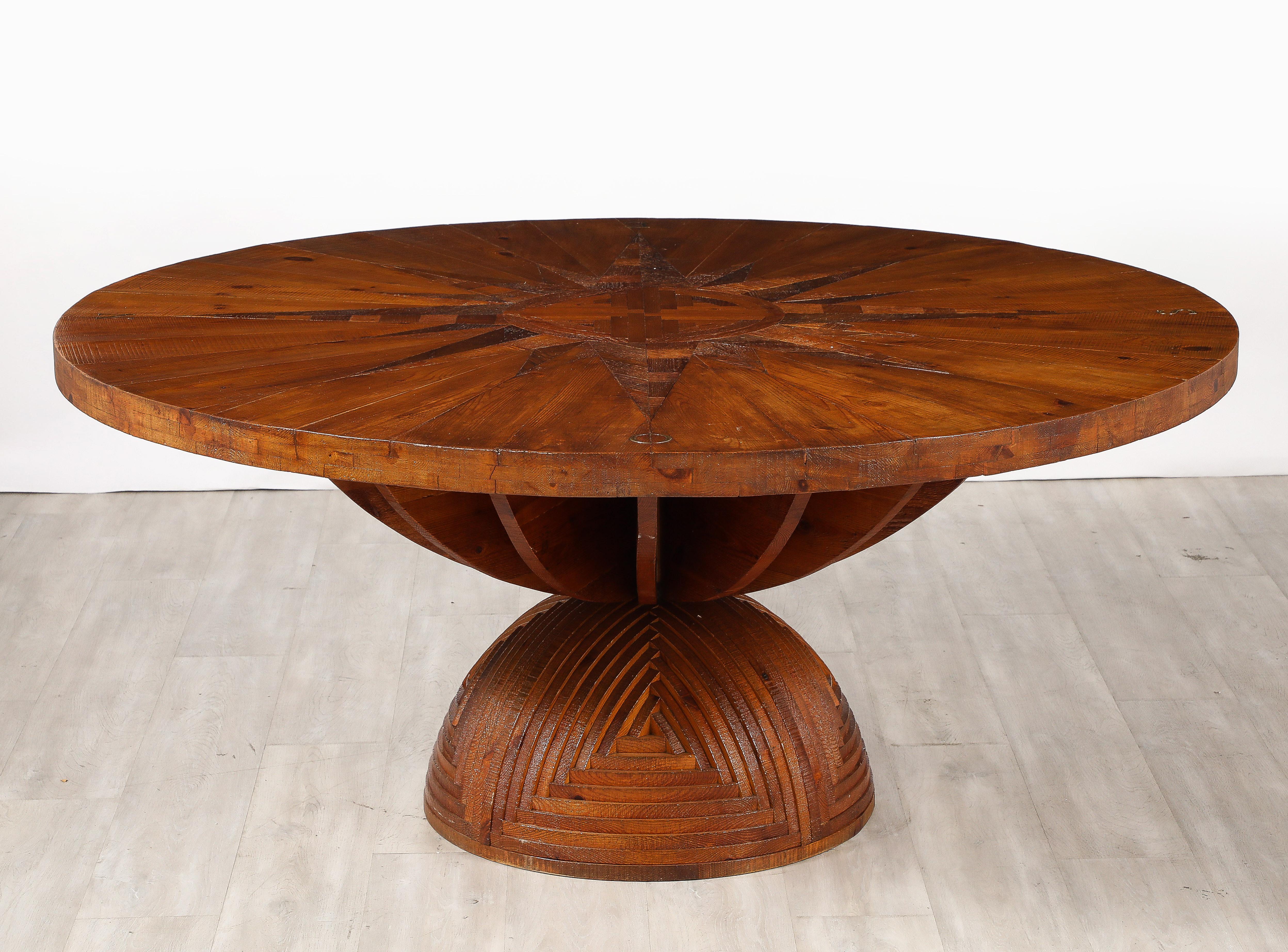 Tavolo 'La Rosa dei Venti' di Mario Ceroli per Poltronova, circa 1973 in vendita 2