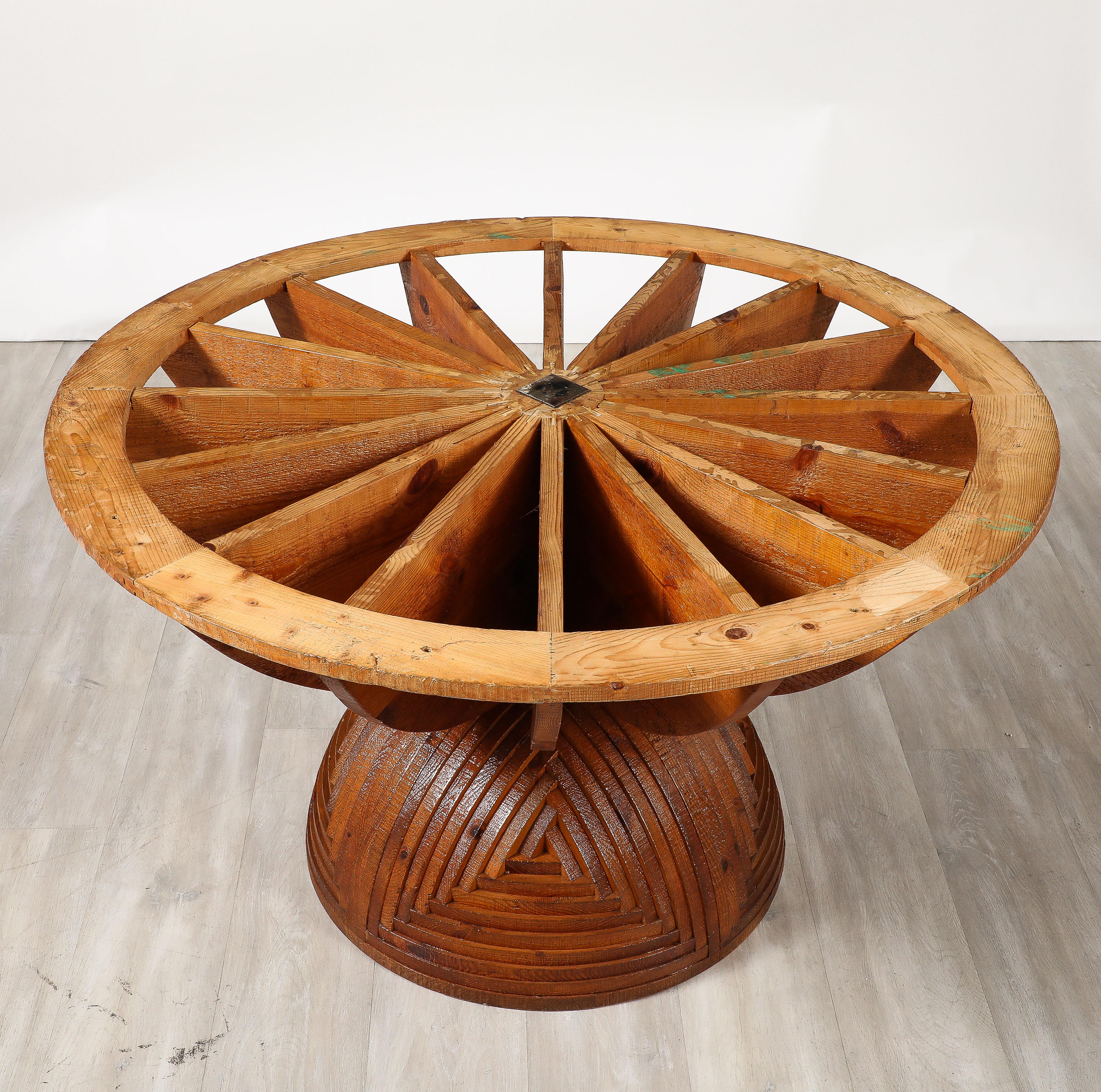 Moderno Tavolo 'La Rosa dei Venti' di Mario Ceroli per Poltronova, circa 1973 in vendita