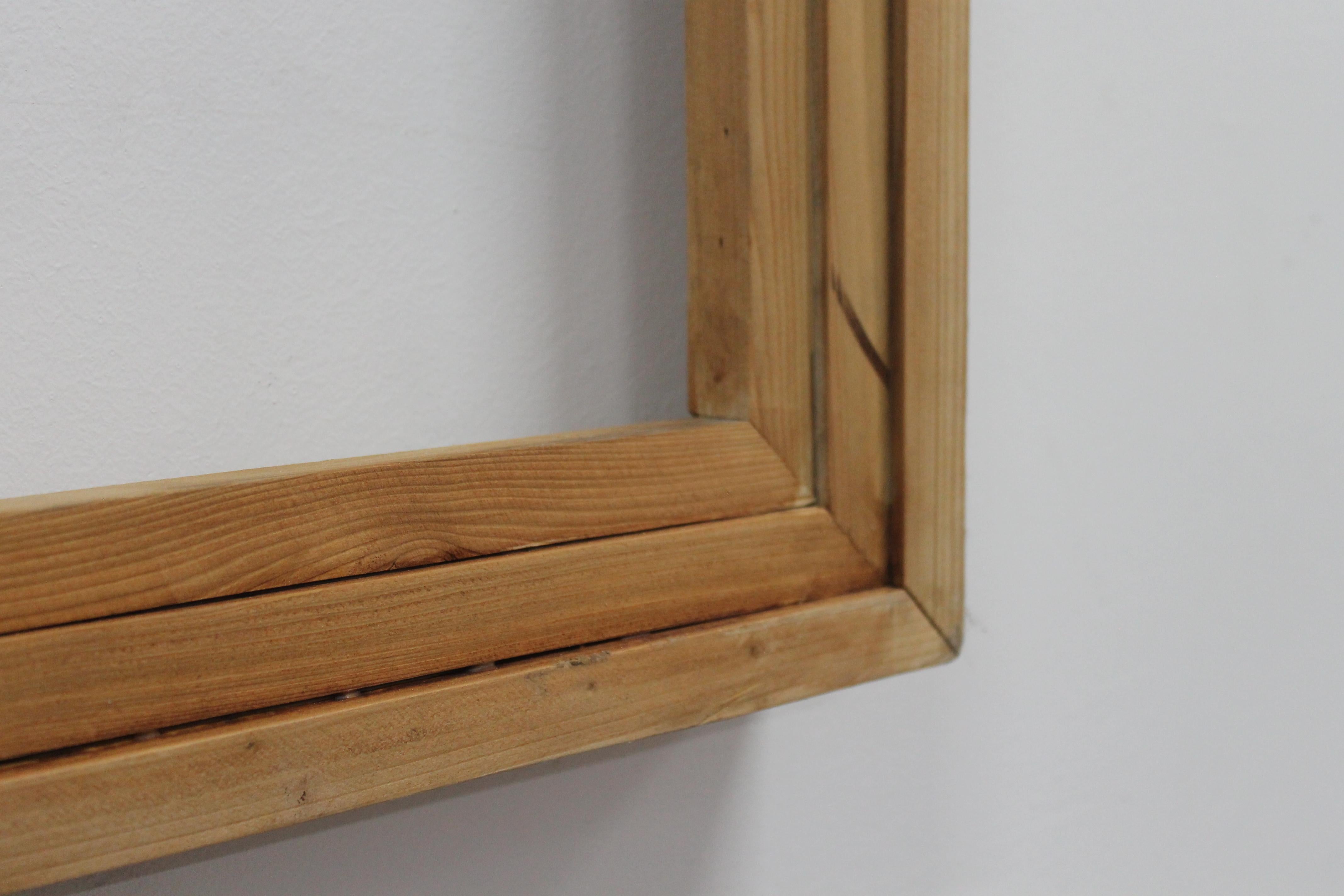 Modern Mario Ceroli Frame For Wall Mirror by Poltronova 1966 For Sale
