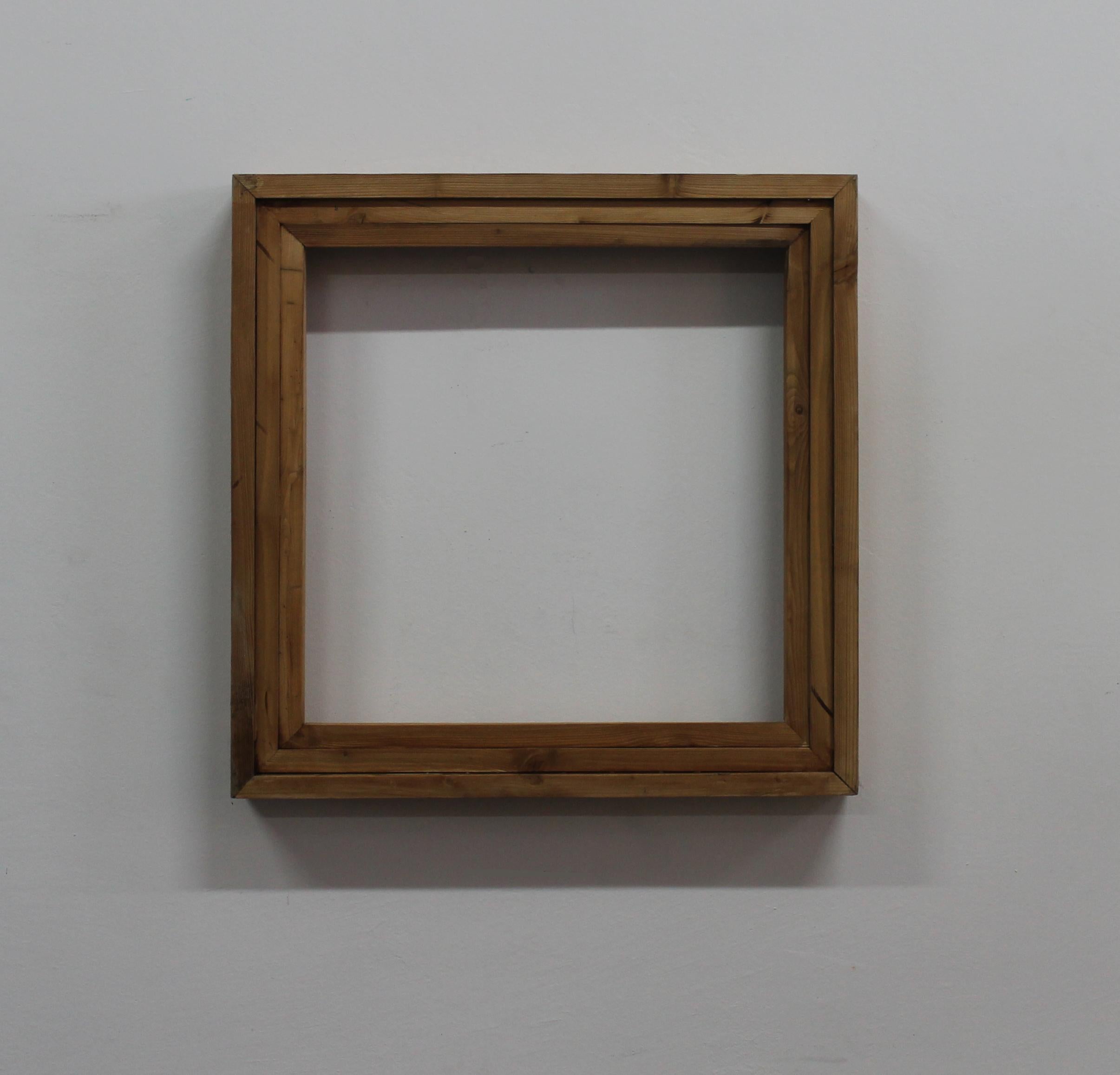 Italian Mario Ceroli Frame For Wall Mirror by Poltronova 1966 For Sale