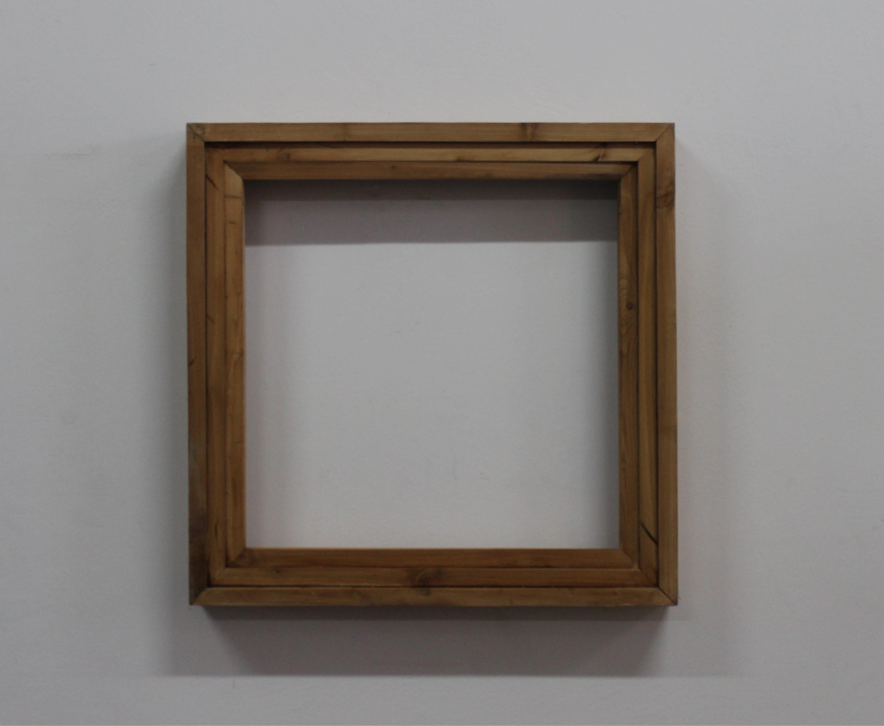 Wood Mario Ceroli Frame For Wall Mirror by Poltronova 1966 For Sale
