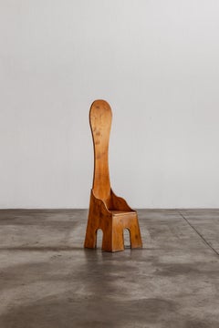 Mario Ceroli “Fratina” Sculptural Chair for Poltronova, 1972