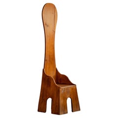 Mario Ceroli “Fratina” Sculptural Chair for Poltronova, 1972