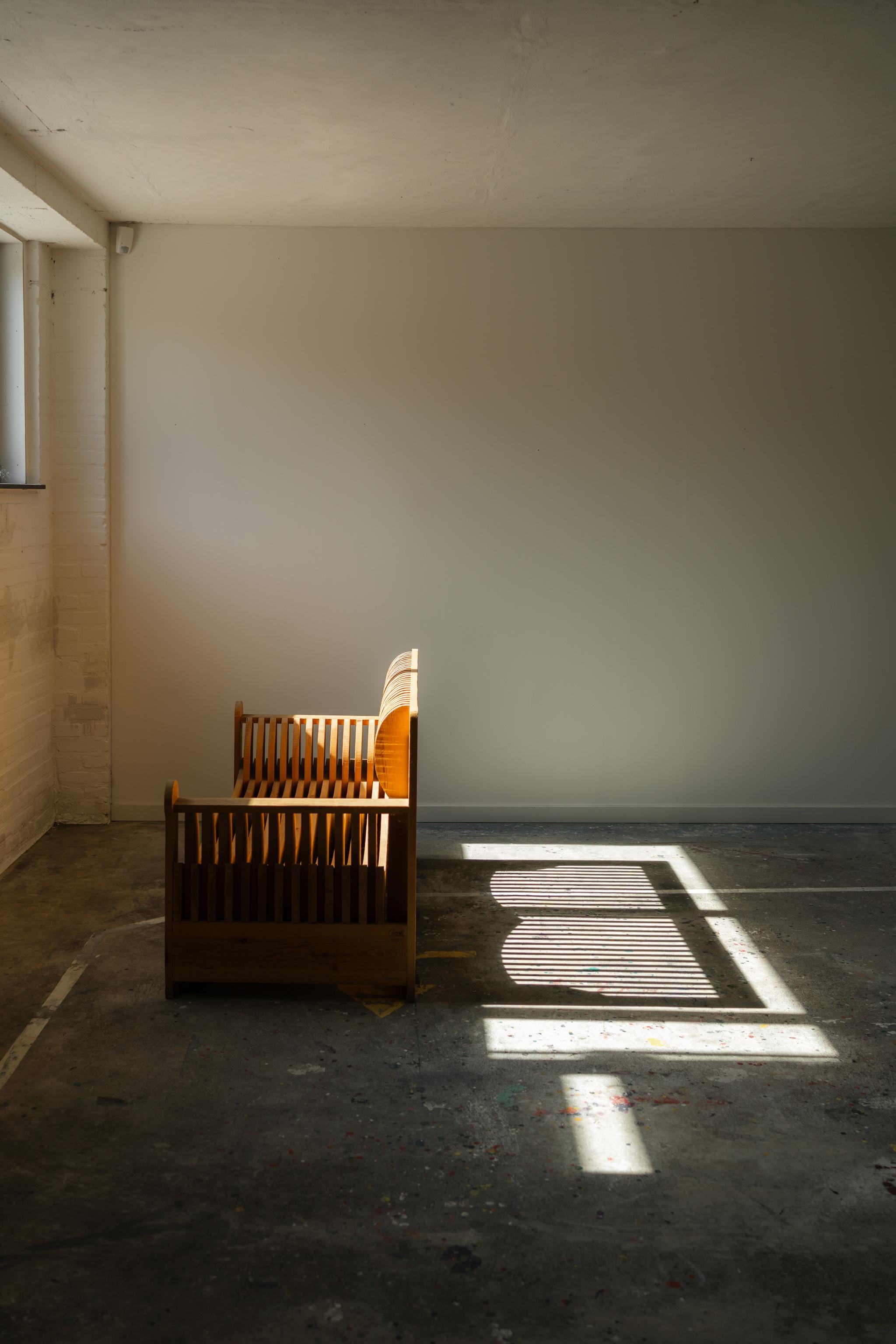 Mario Ceroli 'Mobili Della Valle' Sofa aus roher russischer Kiefer, Italien 1966 im Angebot 2