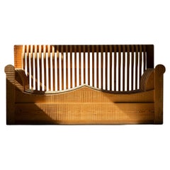 Mario Ceroli ‘Mobili Della Valle’ sofa in raw Russian pine, Italy 1966