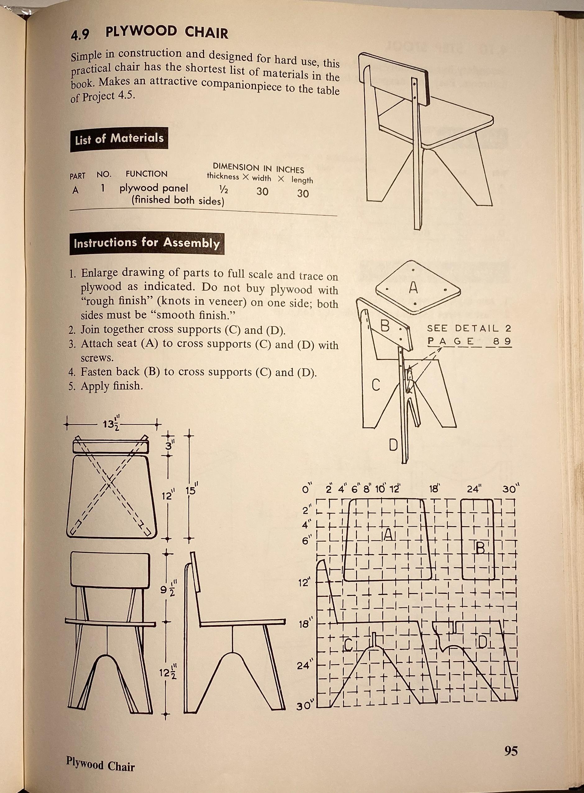 Mario Dal Fabbro Child's Chair in Plywood For Sale 4