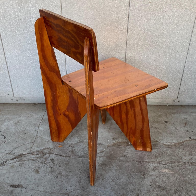American Mario Dal Fabbro Child's Chair in Plywood For Sale
