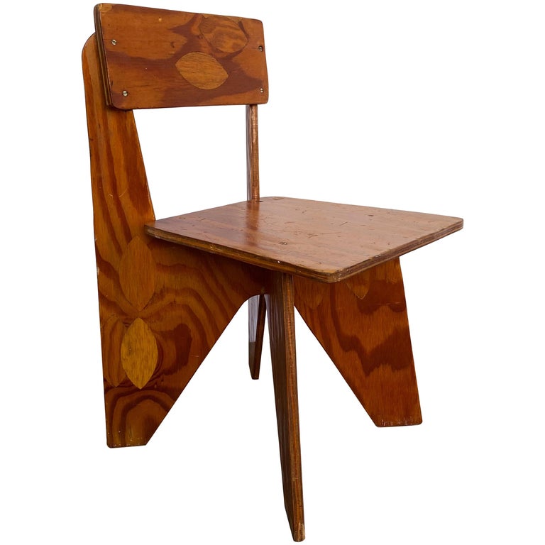 Mario Dal Fabbro Child's Chair in Plywood For Sale