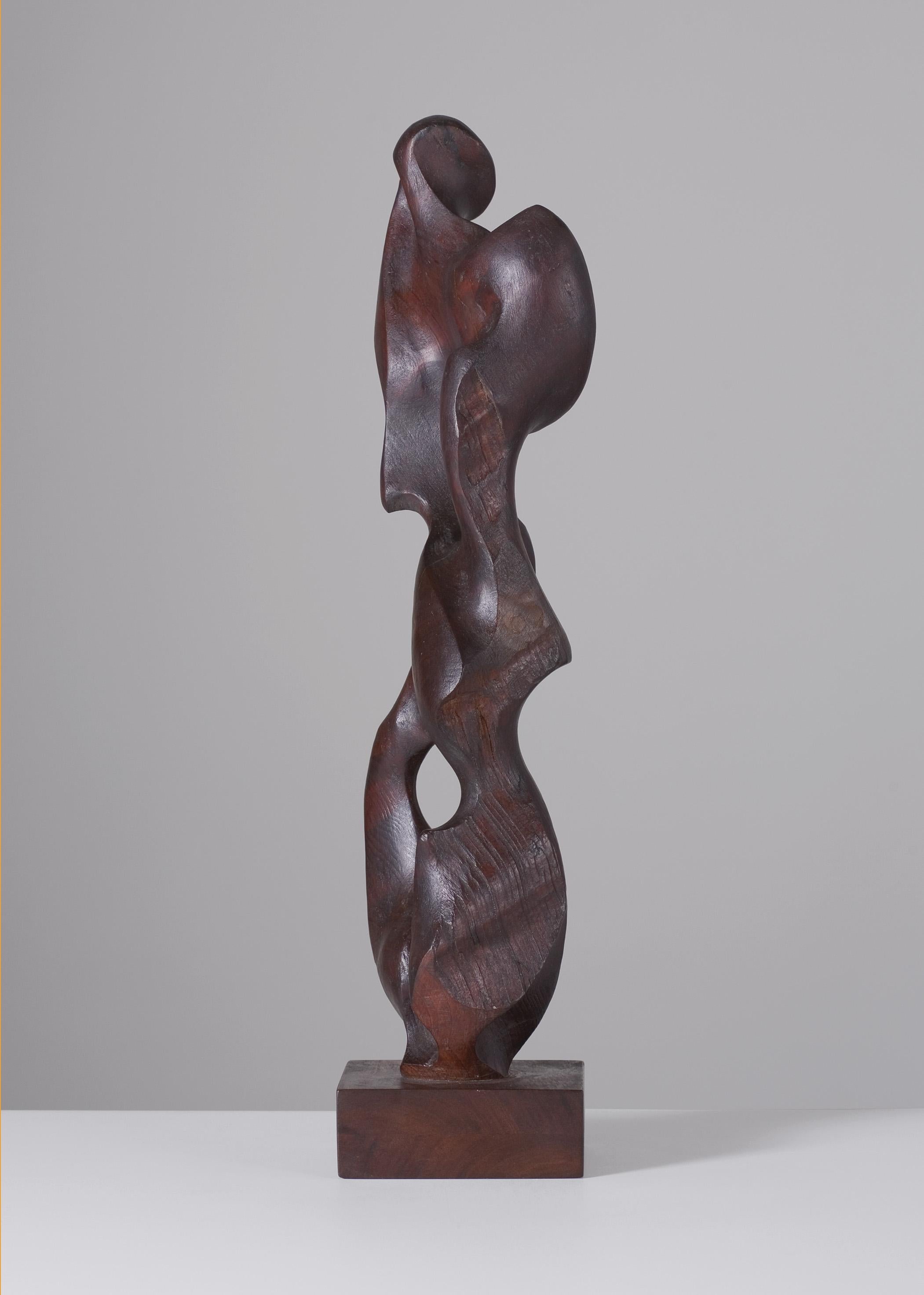 Carved Mario Dal Fabbro, Wood Sculpture, United States, 1983 For Sale