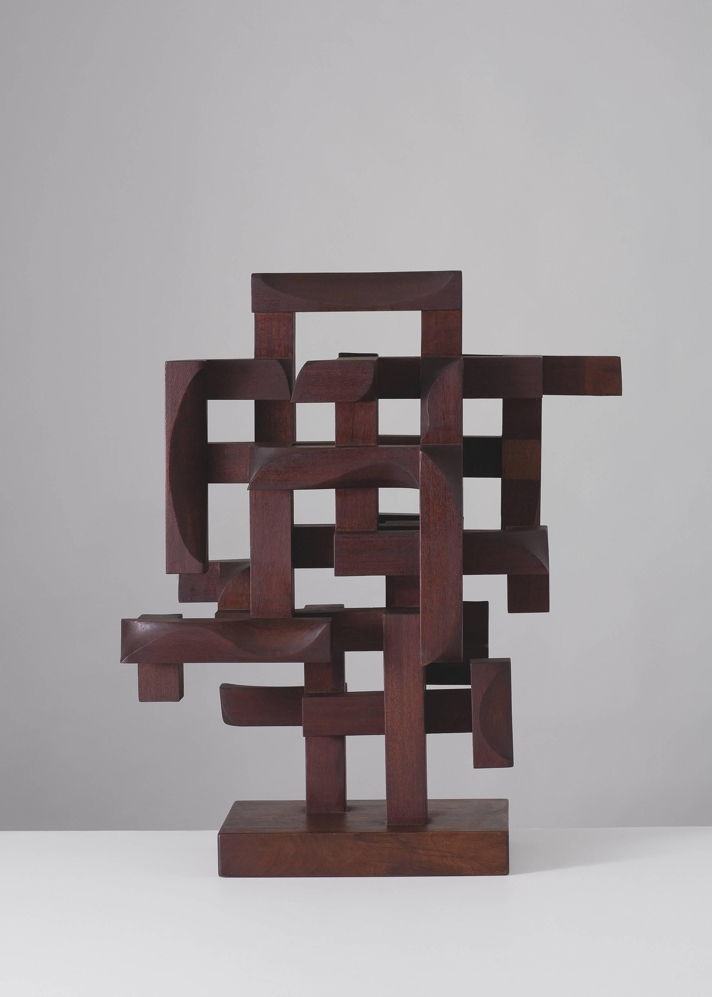 Abstract sculpture by Italian artist Mario Dal Fabbro.