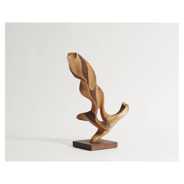 Carved Mario Dal Fabbro, Wood Sculpture, United States, 1981 For Sale