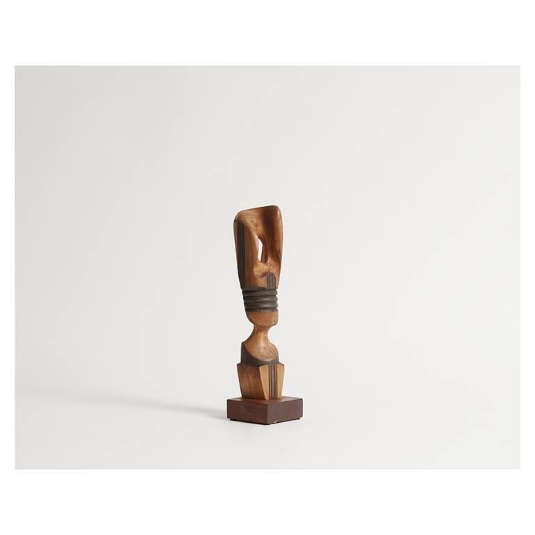 Carved Mario Dal Fabbro, Wood Sculpture, United States, C. 1983 For Sale