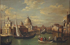 VENICE -In the Manner of Canaletto- Italian Landscape Oil on Canvas Painting