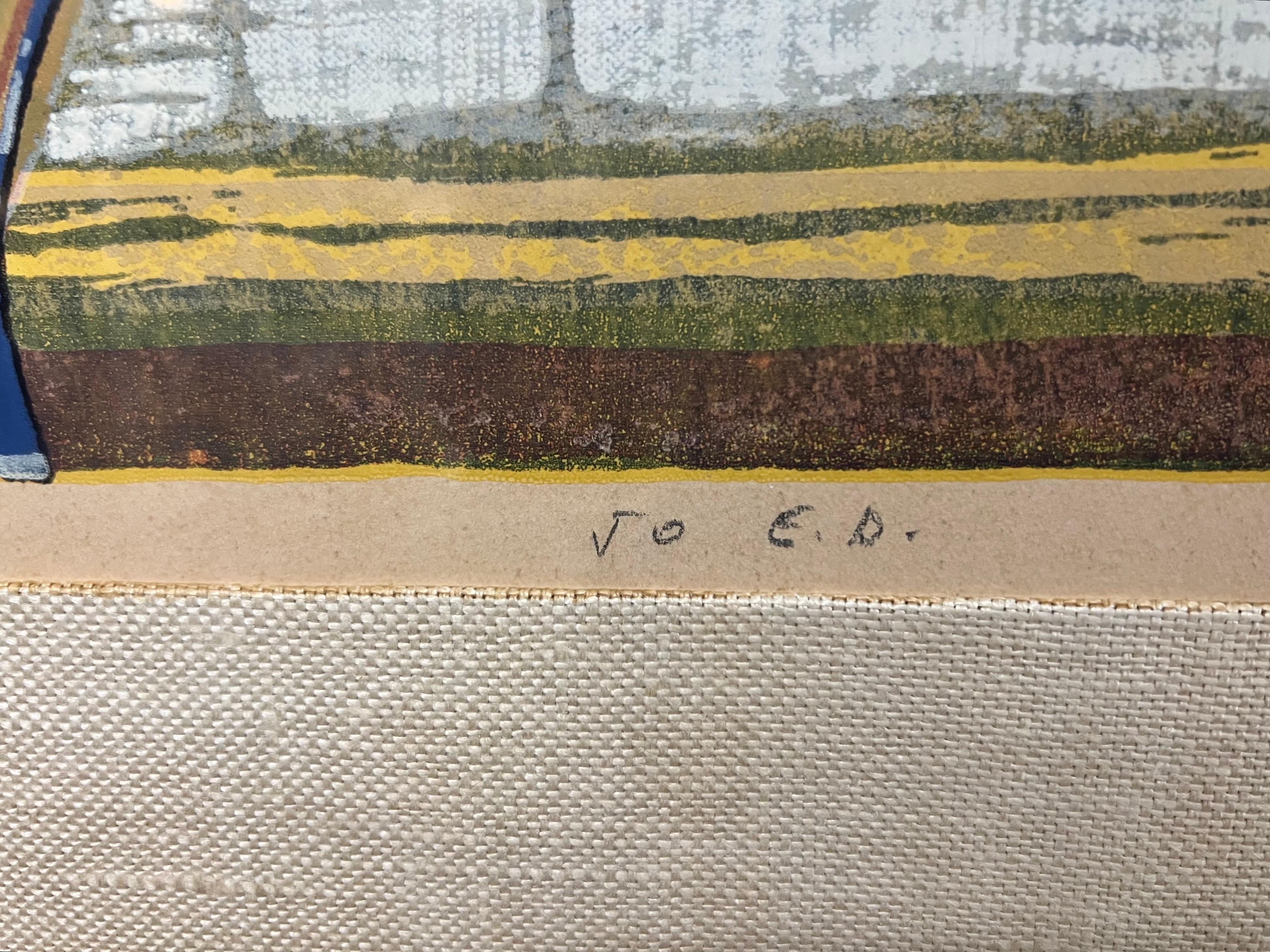 Mario De Ferrante Framed Work on Paper In Good Condition In Miami, FL