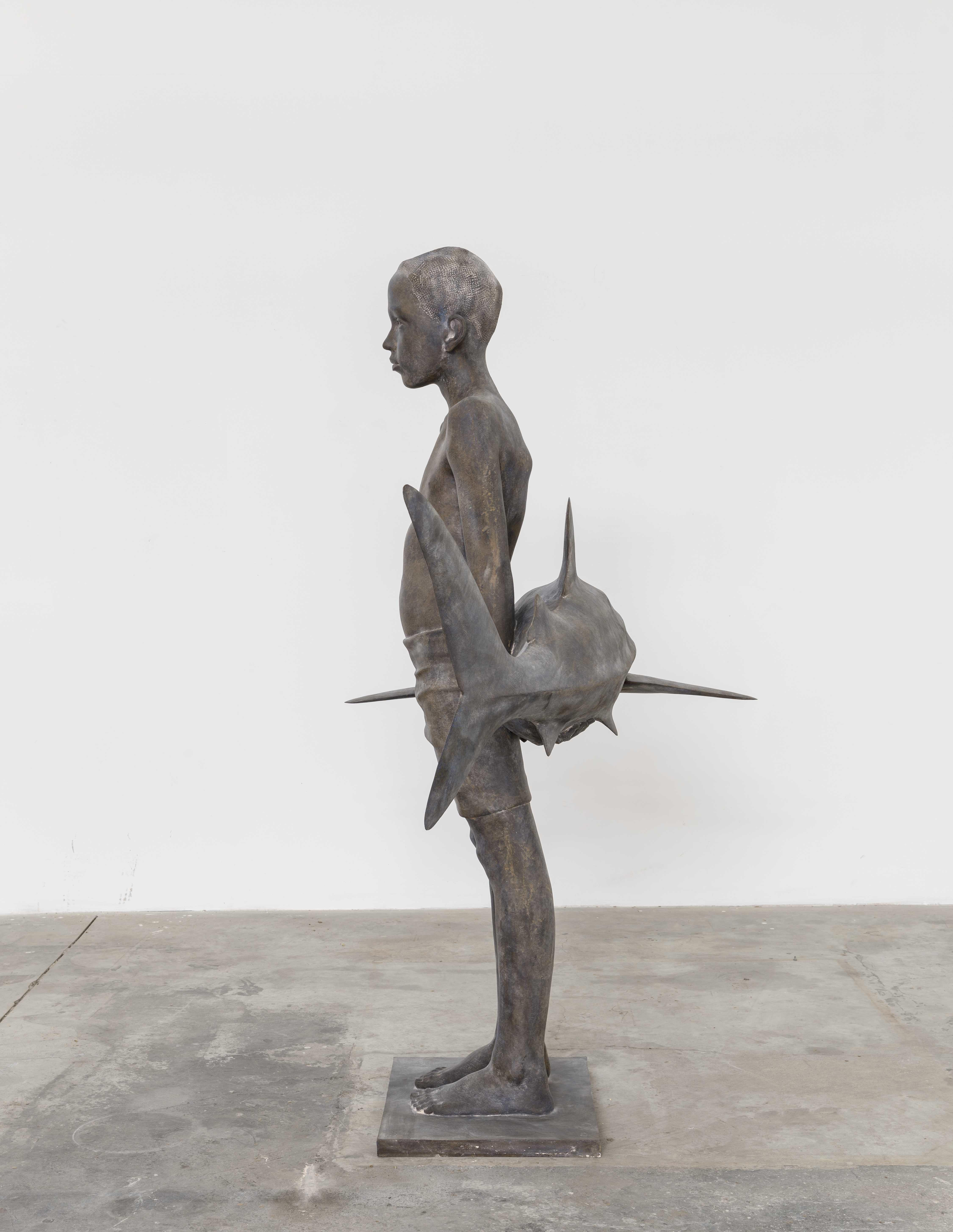 One of the most iconic pieces by the artist, the boy with the Shark, is in the biggest version.
Shown at Master Piece London in 2022, also one sculpture in Bond Street in London ( see images )
