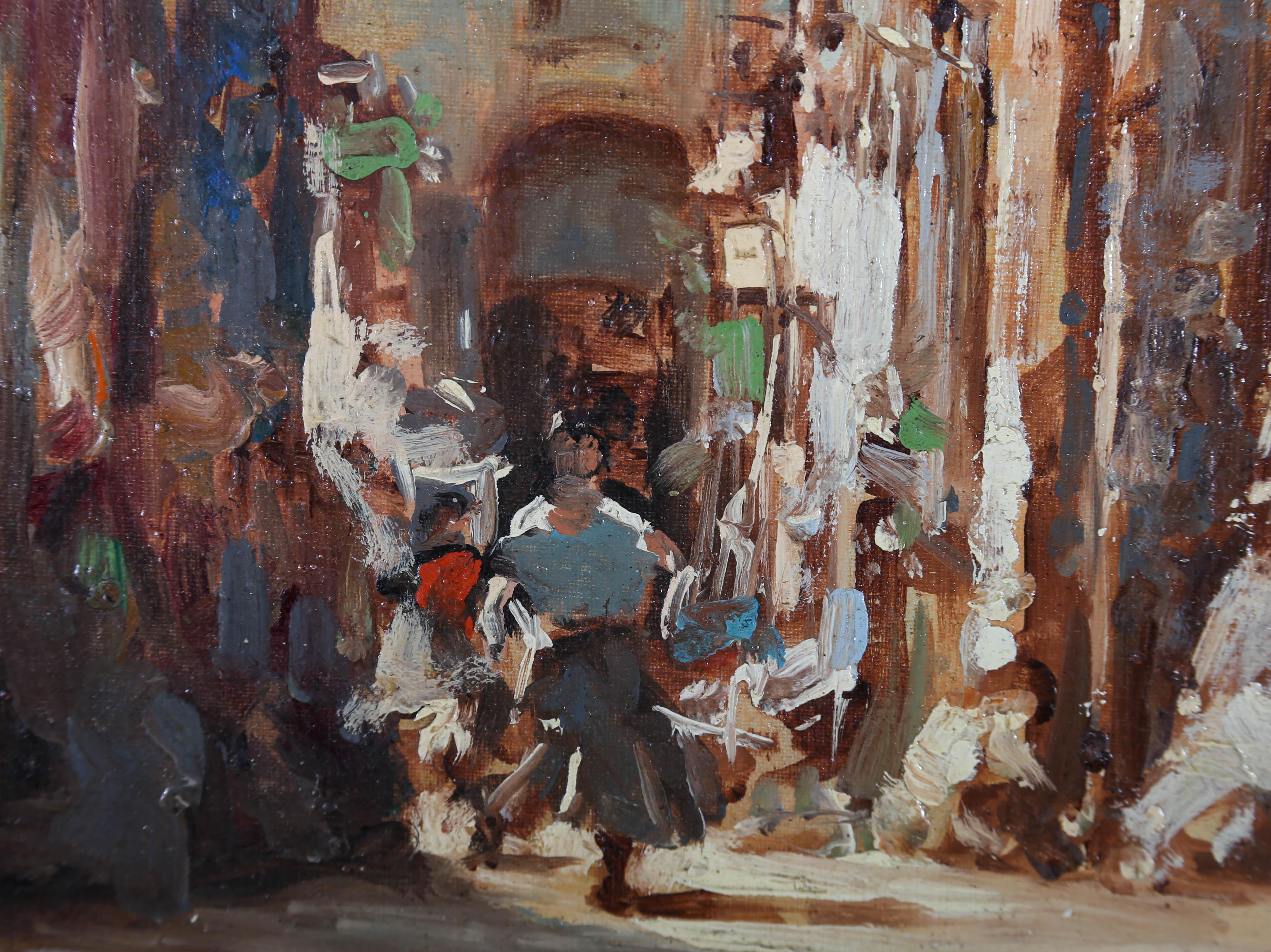 Mario Ferdelba (1897-1971) - 20th Century Oil, Sunny Side Street 4