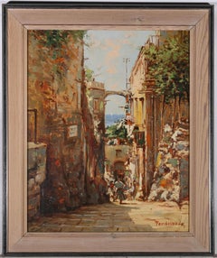 Mario Ferdelba (1897-1971) - 20th Century Oil, Sunny Side Street