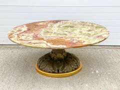 Mario Genovese Onyx & Gilt Bronze Cocktail Table