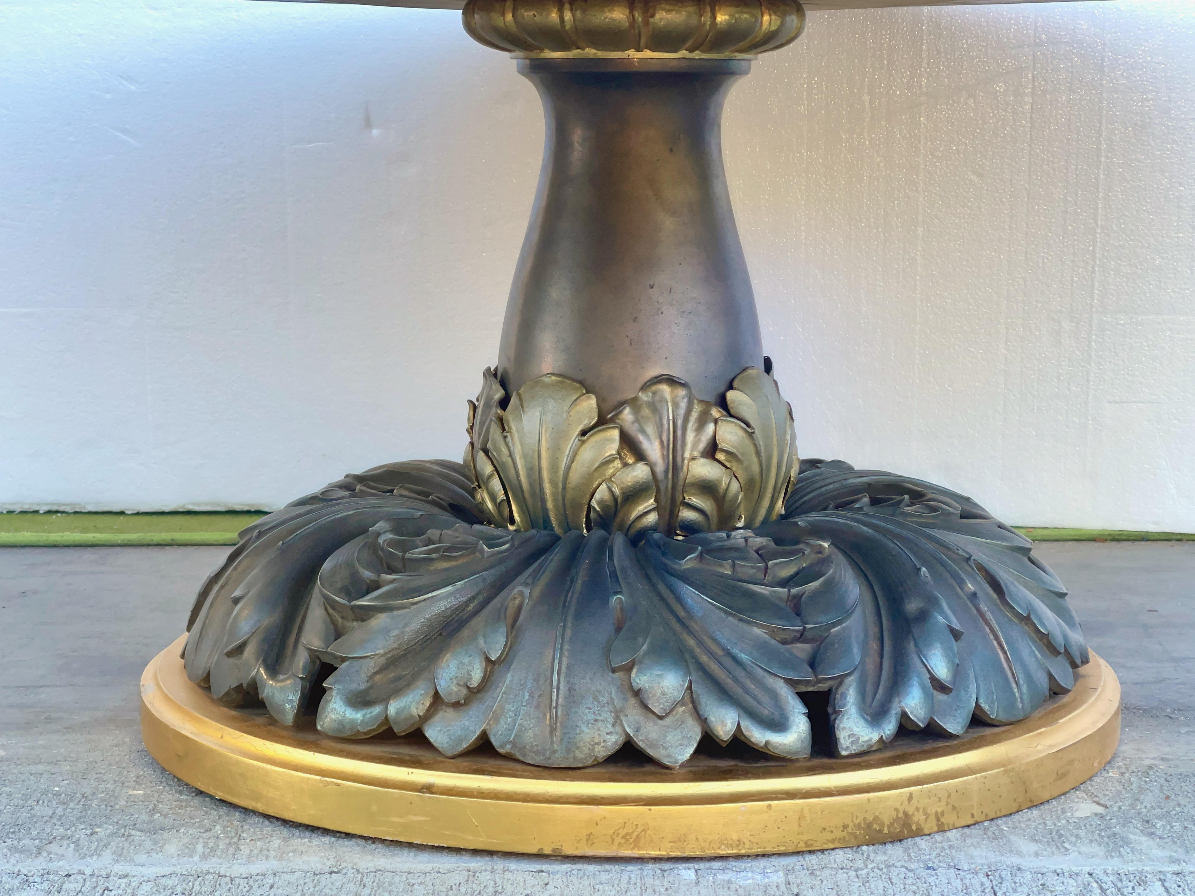 Laiton Mario Genovese Table Cocktail Onyx & Bronze doré en vente