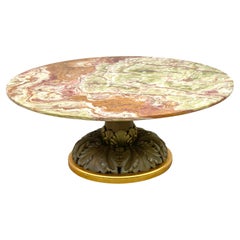 Mario Genovese Cocktailtisch aus Onyx und vergoldeter Bronze