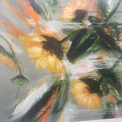 Reduced to help Artist Move to Mexico, Cuban Floral, Oil , Abstract