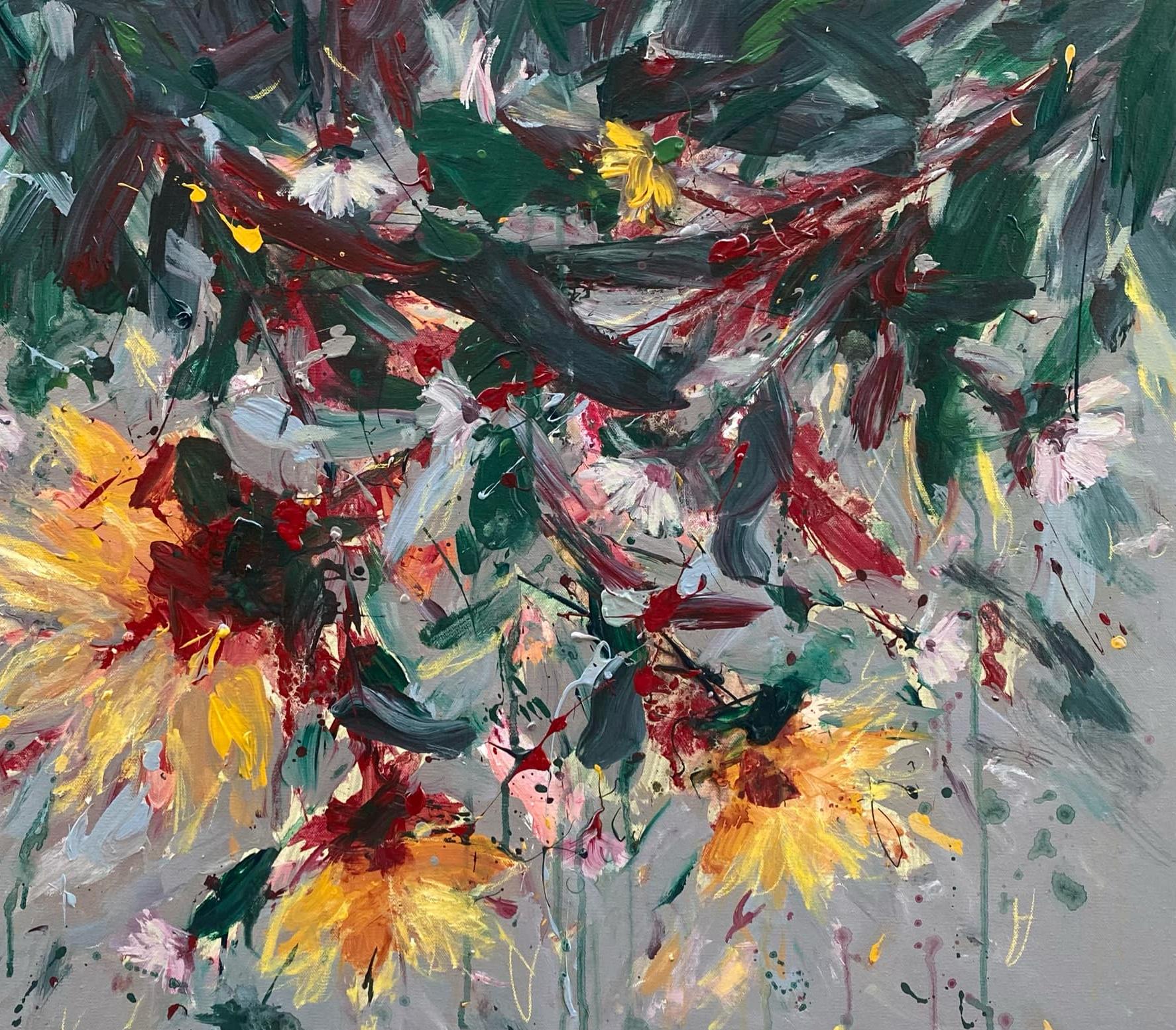 Giardino di Primavera 6 Olio su tela Astratto Floreale Artista Cubano 29