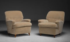 Mario Gottardi Armchairs in Pierre Frey Teddy, Italy 1950