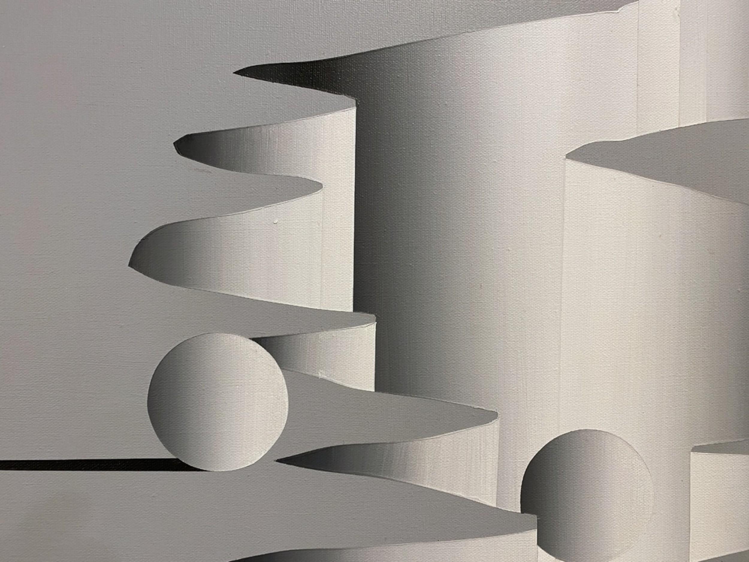 Mario Grimaldi American Contemporary Surrealist Abstract Olio su tela di grandi dimensioni Pai In condizioni buone in vendita a Queens, NY