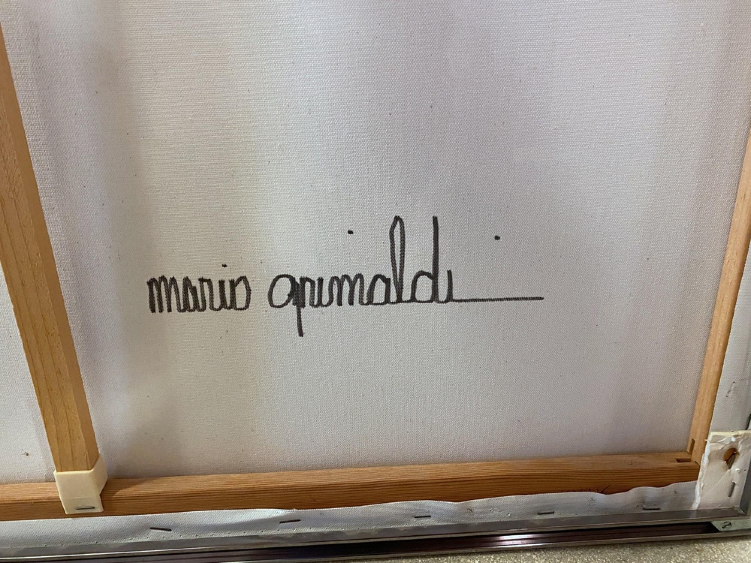 XX secolo Mario Grimaldi American Contemporary Surrealist Abstract Olio su tela di grandi dimensioni Pai in vendita