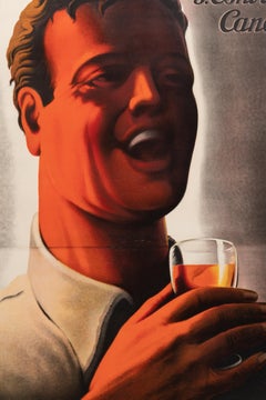Mario Gros, Original Italian Vintage Poster, Tonic Aperitif, Contratto, 1938