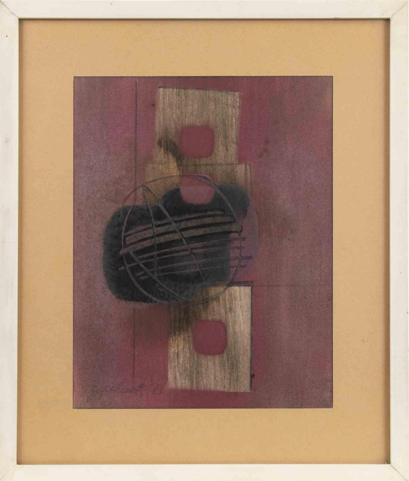 Composizione astratta è un'opera d'arte contemporanea realizzata da Mario Guglielmotti nel 1973.

Carboncino e pastello a olio.

