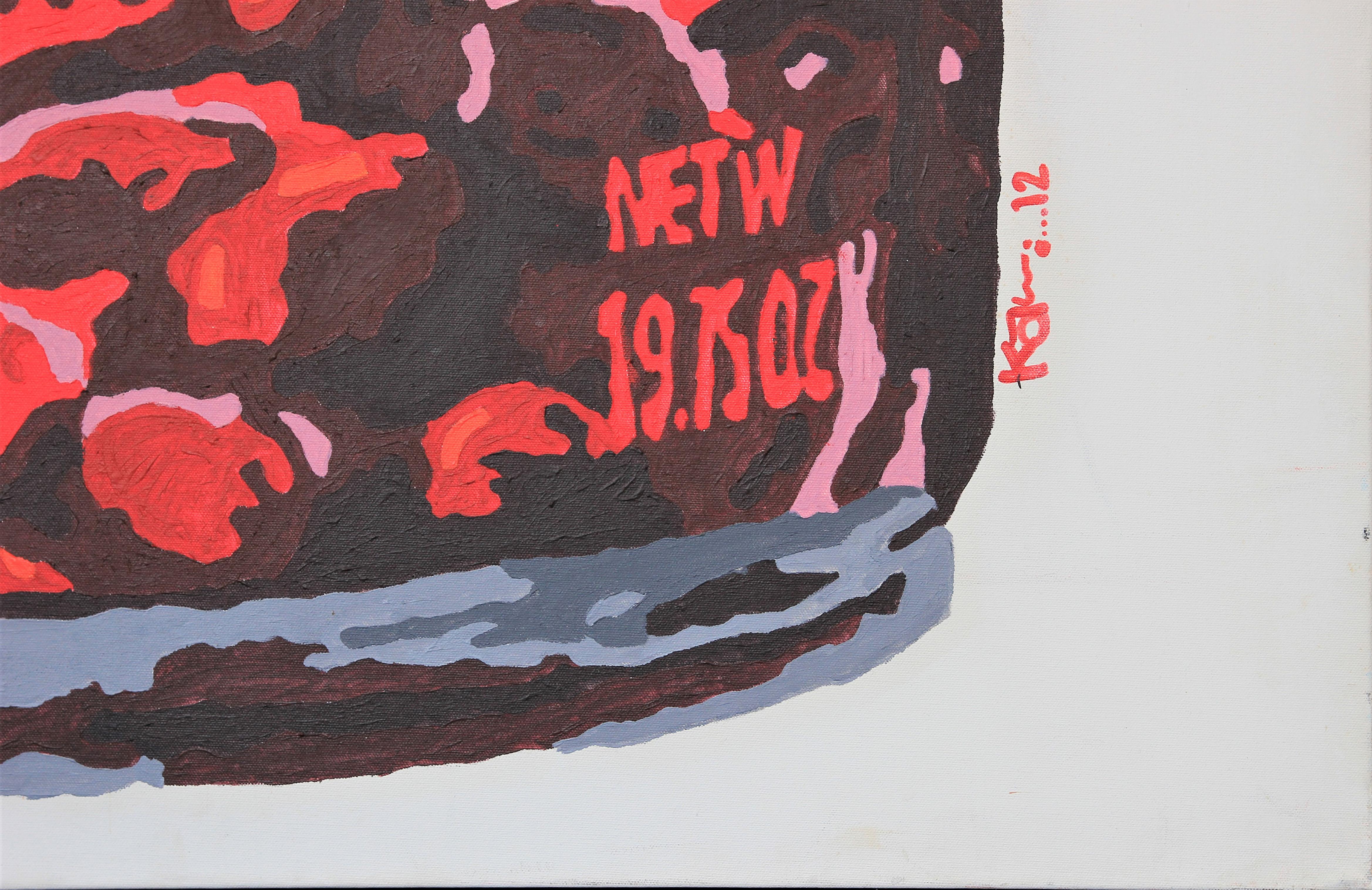 Can of Beans Rot getönt Andy Warhol inspiriert Contemporary Pop Art Malerei im Angebot 2