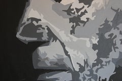 Grayscale Portrait of Pablo Picasso Contemporary Pop Art Painting