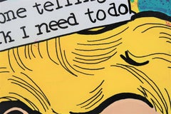 “Independent, Powerful, Strong” Lichtenstein Style Contemporary Pop Art Painting