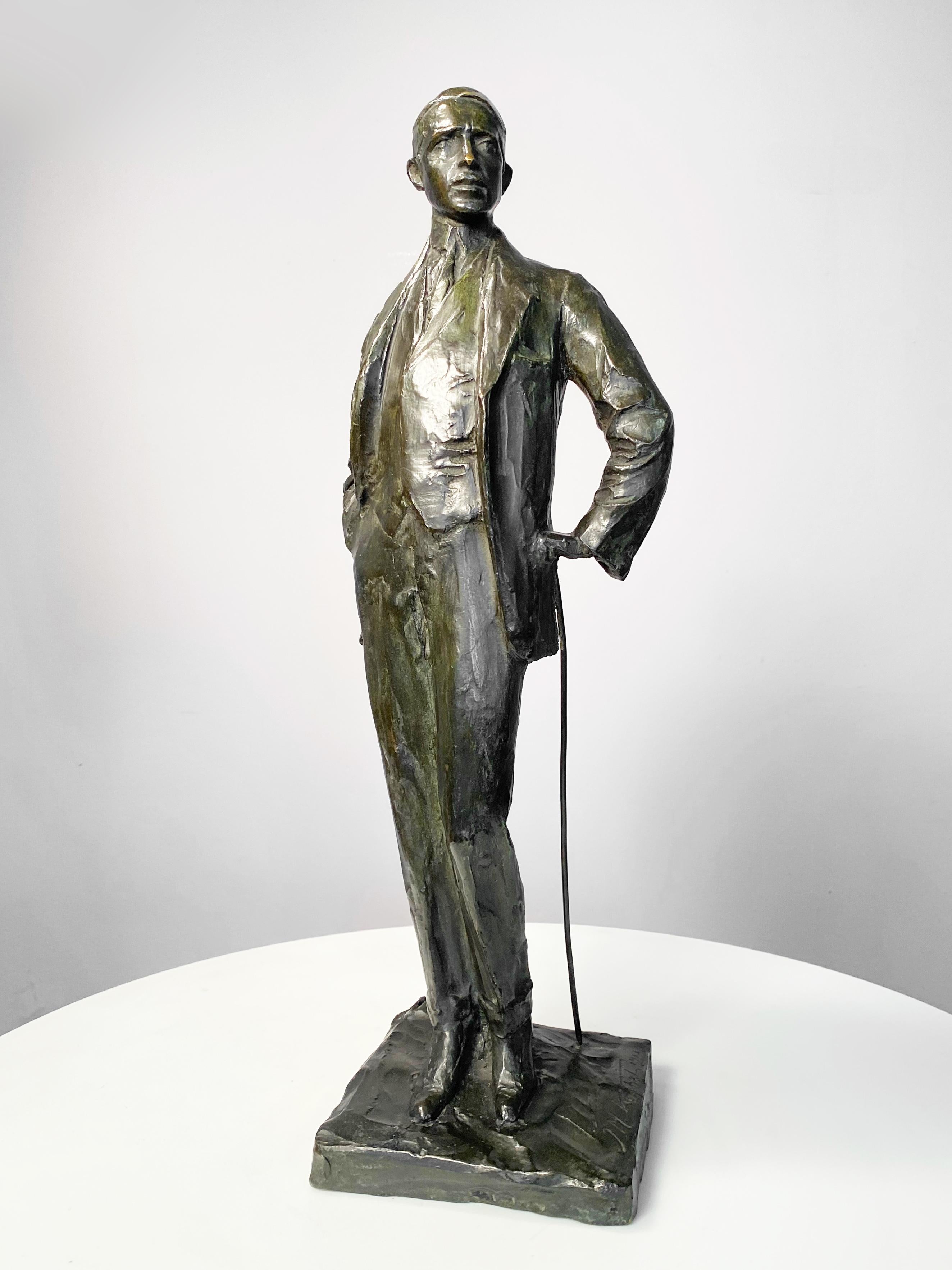 Mario Korbel Figurative Sculpture - Portrait of a Gentleman